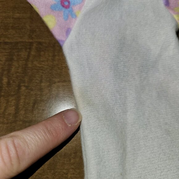 VTG Barbie Doll Size Nightgown Pajamas Graphic Floral Print Pink Purple White - Picture 7 of 7